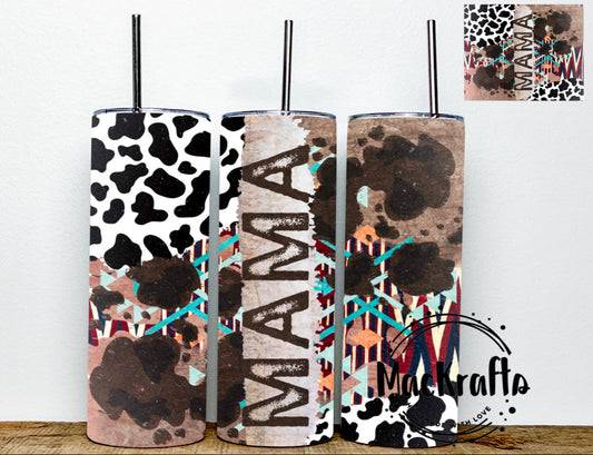 Western Mama Vibes Tumbler | Stainless Steel Double Wall Tumbler