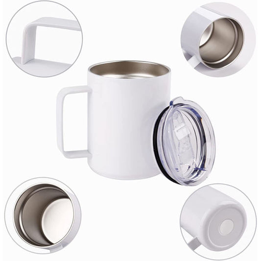Blank 12 oz Sublimation Mugs With Handles | Case of 25