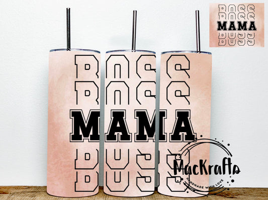 Boss mama Tan Tumbler | Stainless Steel Double Wall Tumbler