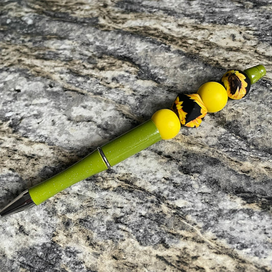 Green Sunflower Pen
