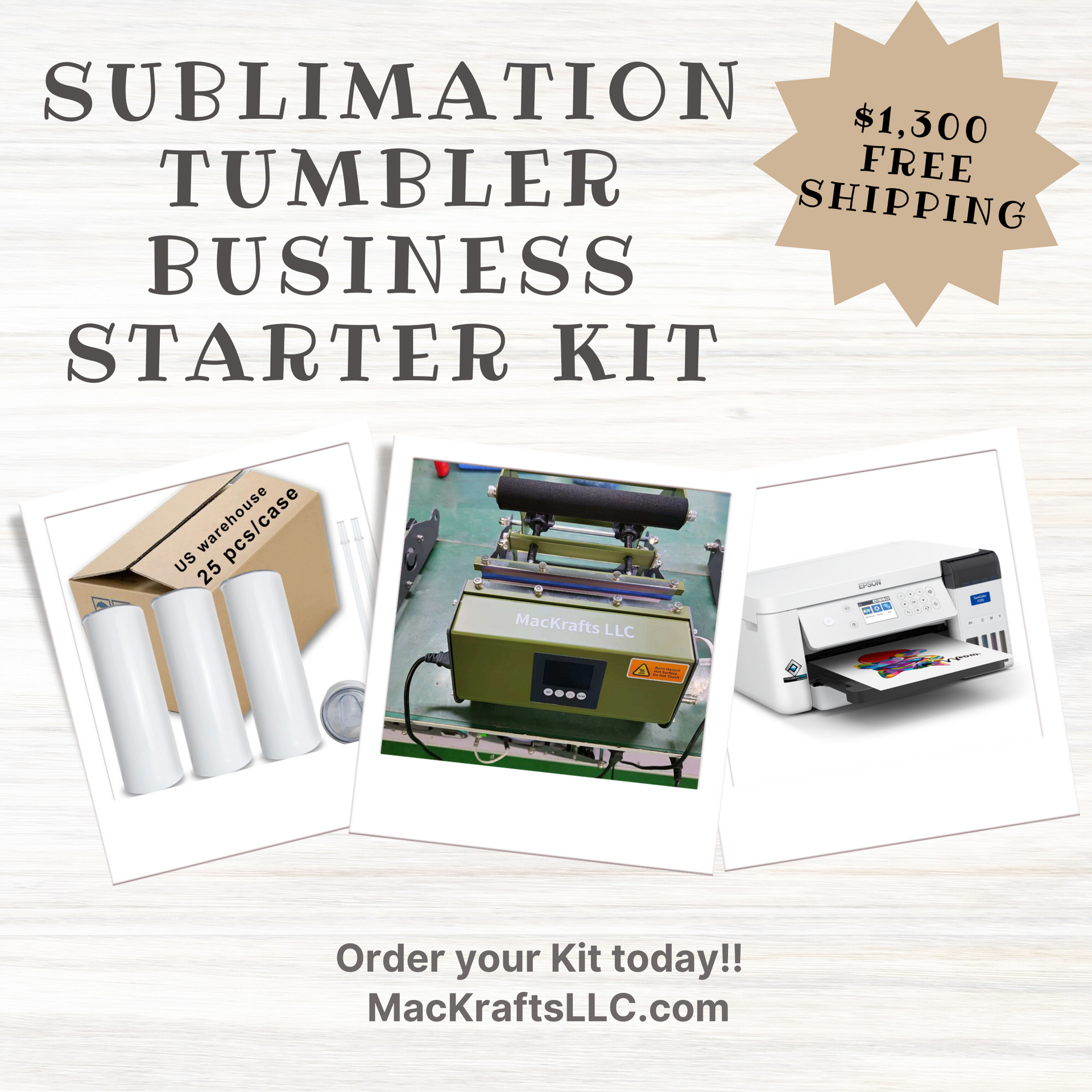 Sublimation Mug Press and Drinkware Starter Bundle