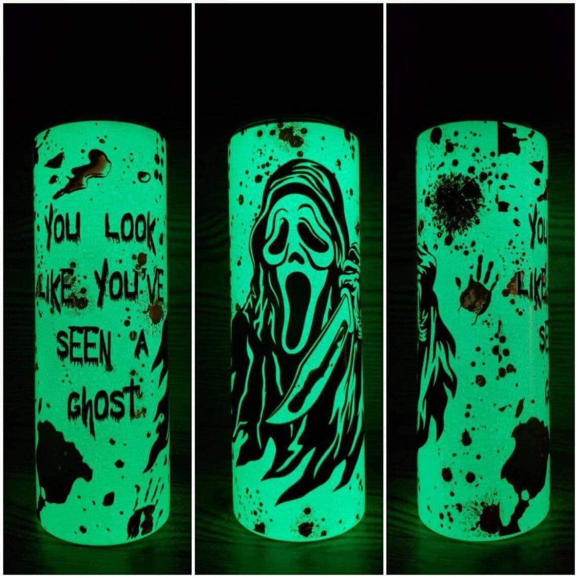GLOW IN THE DARK Blank Sublimation 20oz Straight Tumblers | Case of 25 | Glows green