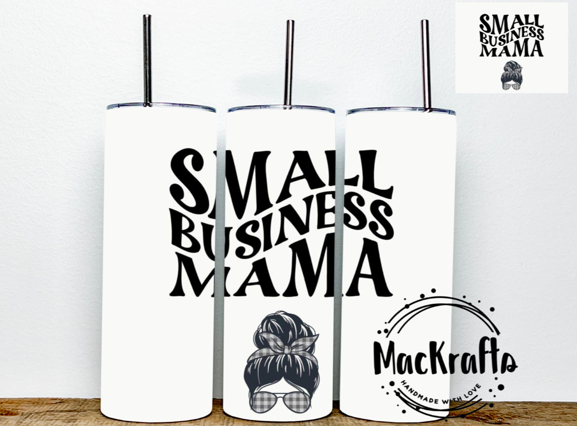 Black Small Business Mama Tumbler | Stainless Steel Double Wall Tumbler