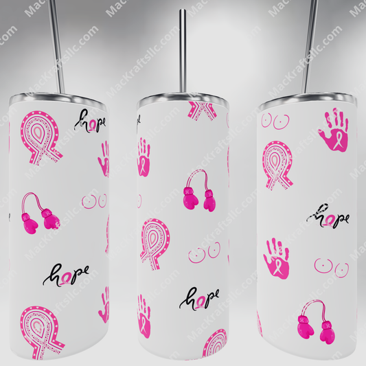 Breast cancer awareness Tumbler / 20oz tumbler / glass tumbler / stainless steel tumbler
