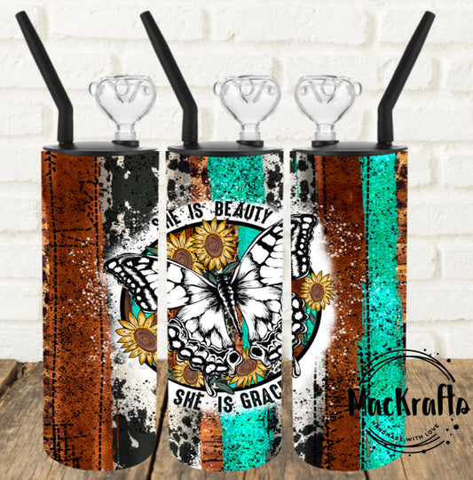 She Is Beauty She Is Grace Butterfly Hookah Bong