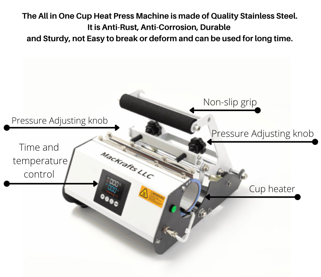 Elite Pro All In One Cup Press | Up to 30oz Tumbler Heat Press | Sublimation Tumbler Heat Press Machine | Mug Heat Press 