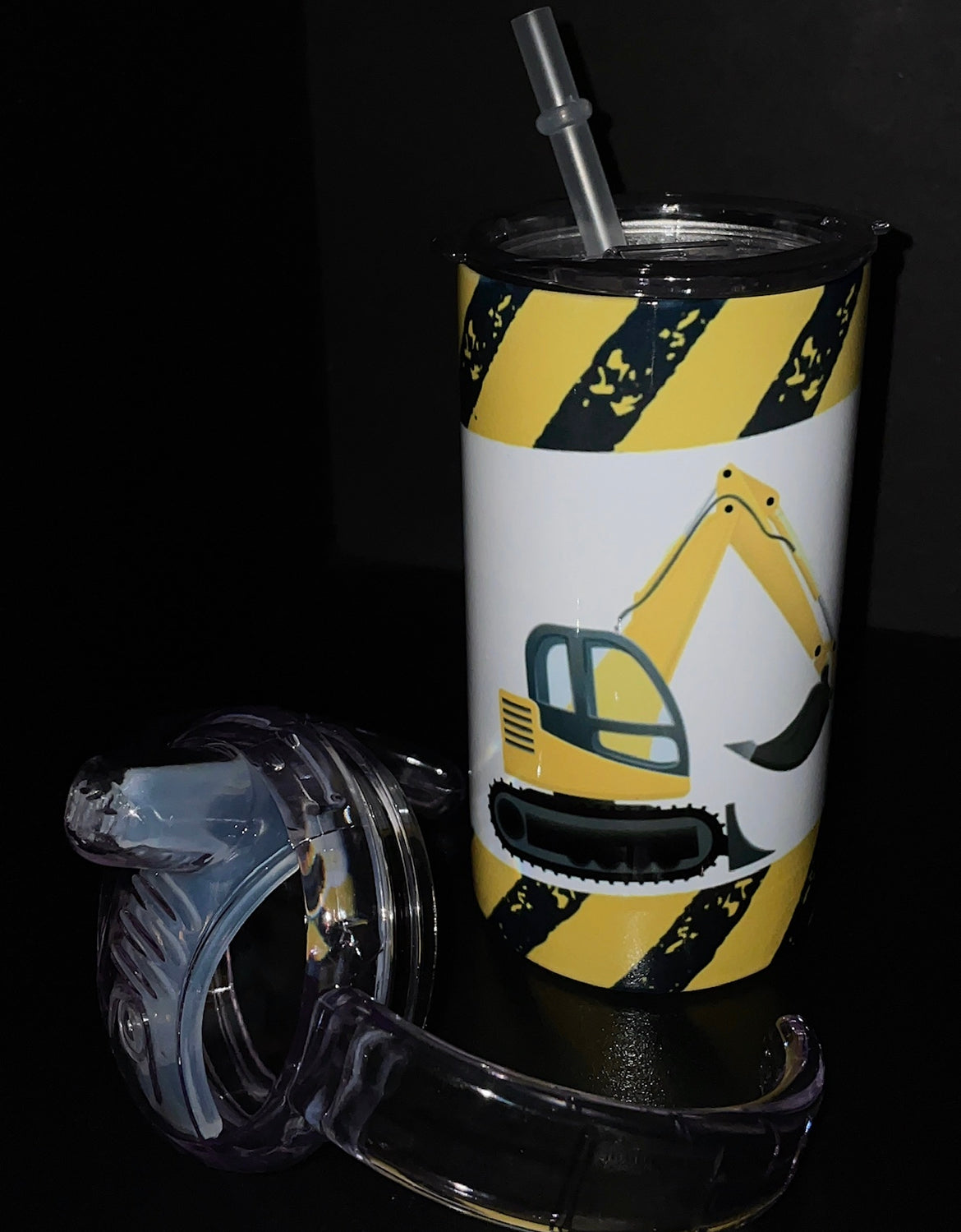 Caution Excavator Short Tumbler | 12oz. Tumbler