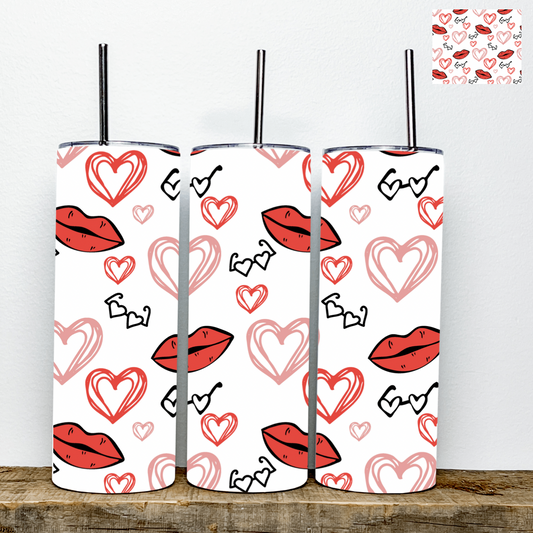 Valentine’s Day Lips Tumbler | Stainless Steel Double Wall Tumbler