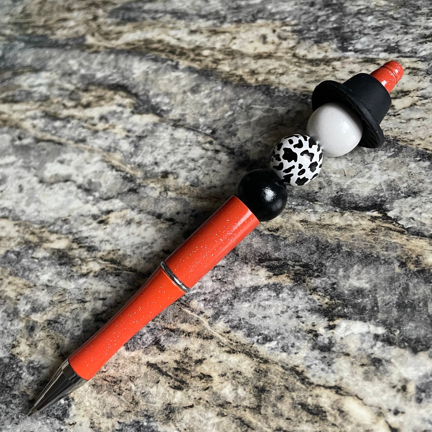 Cowboy Hat & Cow Print Pen | Refillable Black Ink Pen