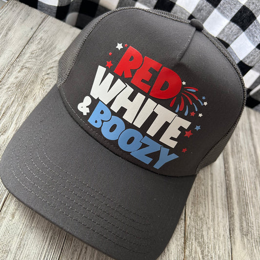 Red, White & Boozy Truckers Hat