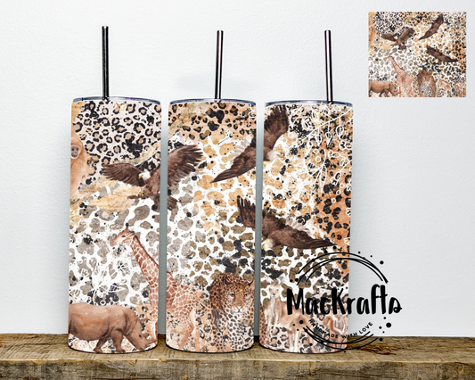 Wild Animals And Prints  Tumbler | Stainless Steel Double Wall Tumbler