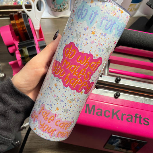 Cute Affirmations Holographic Tumbler