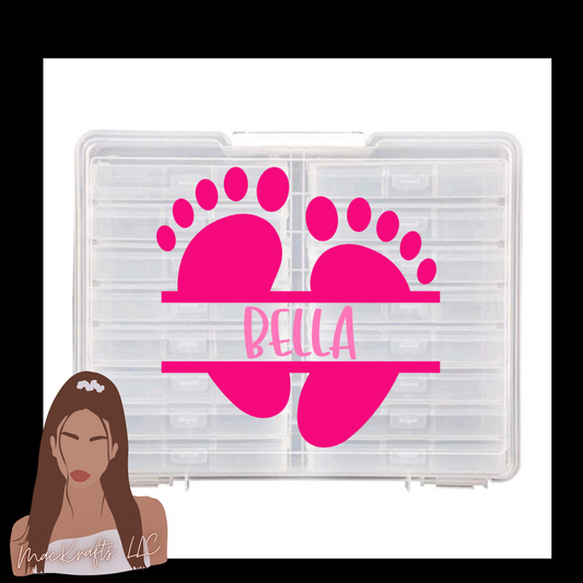 Baby Girl Personalized First Year Photo Box