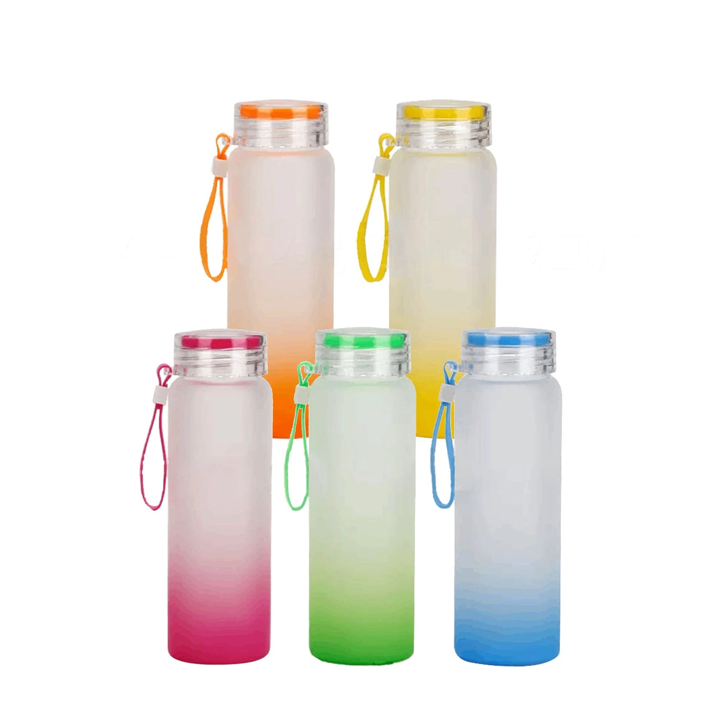 Blank Sublimation 17oz. Colorful Glass Water Bottles | 1pc