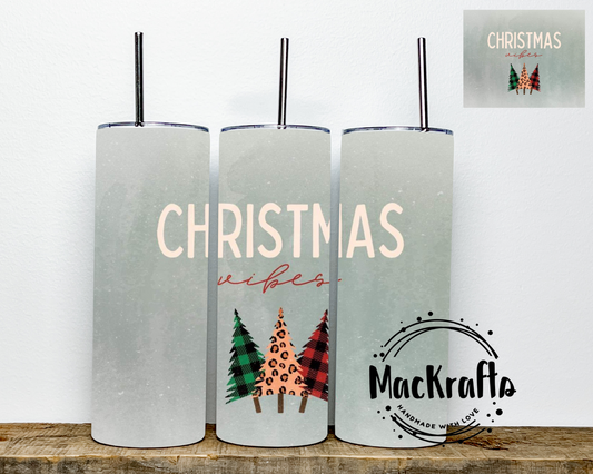 Christmas Vibes Tumbler | Stainless Steel Double Wall Tumbler