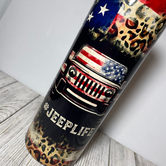 Jeep & Cheetah Print RTS 20oz Tumbler