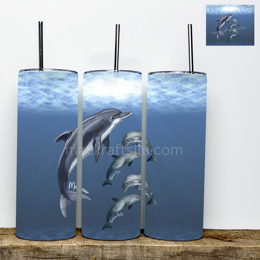 Dolphins | Stainless Steel Double Wall Tumbler