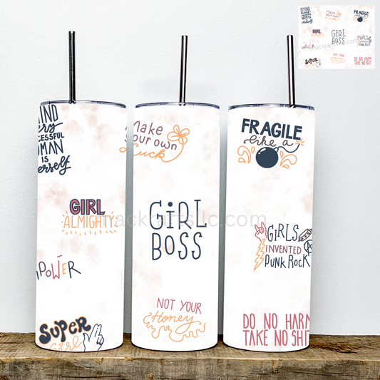 Girl Boss Tumbler | Tumbler | Stainless Steel Double Wall Tumbler