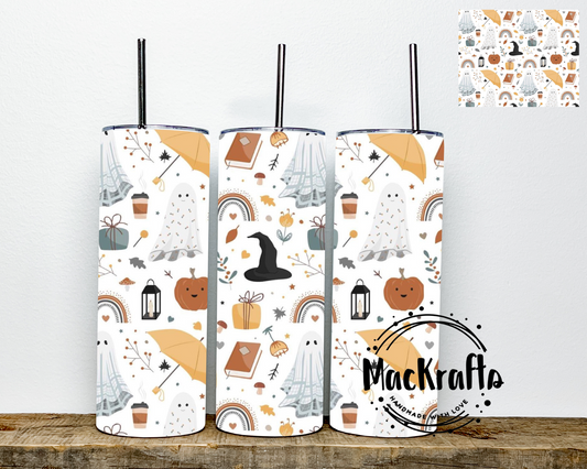 Halloween Pattern Tumbler | Stainless Steel Double Wall Tumbler